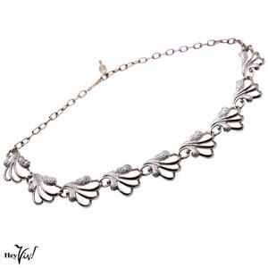 Vintage Sarah Coventry Necklace Signed Two Tone Choker 16 1/2" Long - Hey Viv